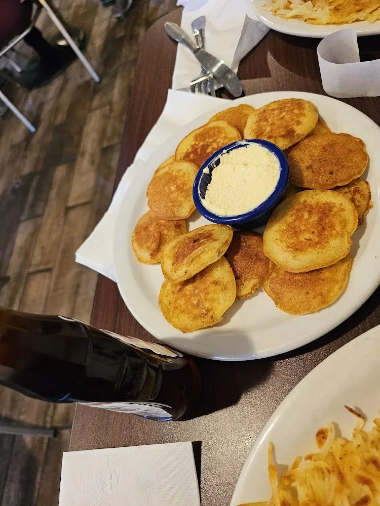 Small Round Pancakes with Butter